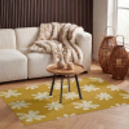 Bloem - Speels - Okergeel Vloerkleed Rechthoek klein 1091 -atmosphere_sfeer2_global