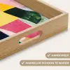 Abstract - Roze - Lappen - Vormen - Geel Dienblad Rechthoek middel -USP_HandgreepNL