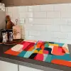 Vormen - Kleurrijk - Abstract - Vlakken Inductie beschermer vinyl 3mm klein -sfeer3