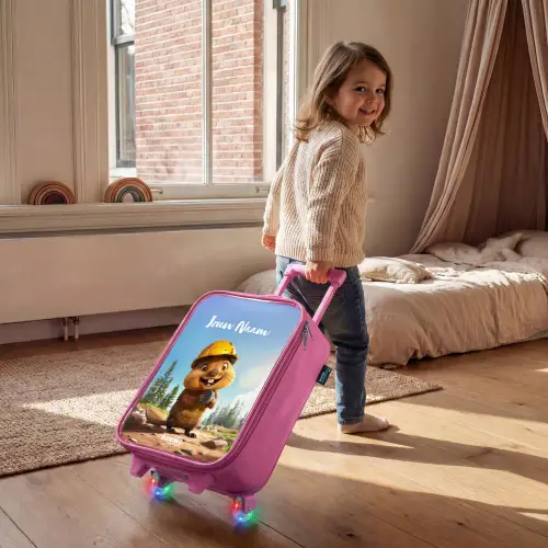 Billy Bouwhelm Kinderkoffer - Roze klein -sfeer1
