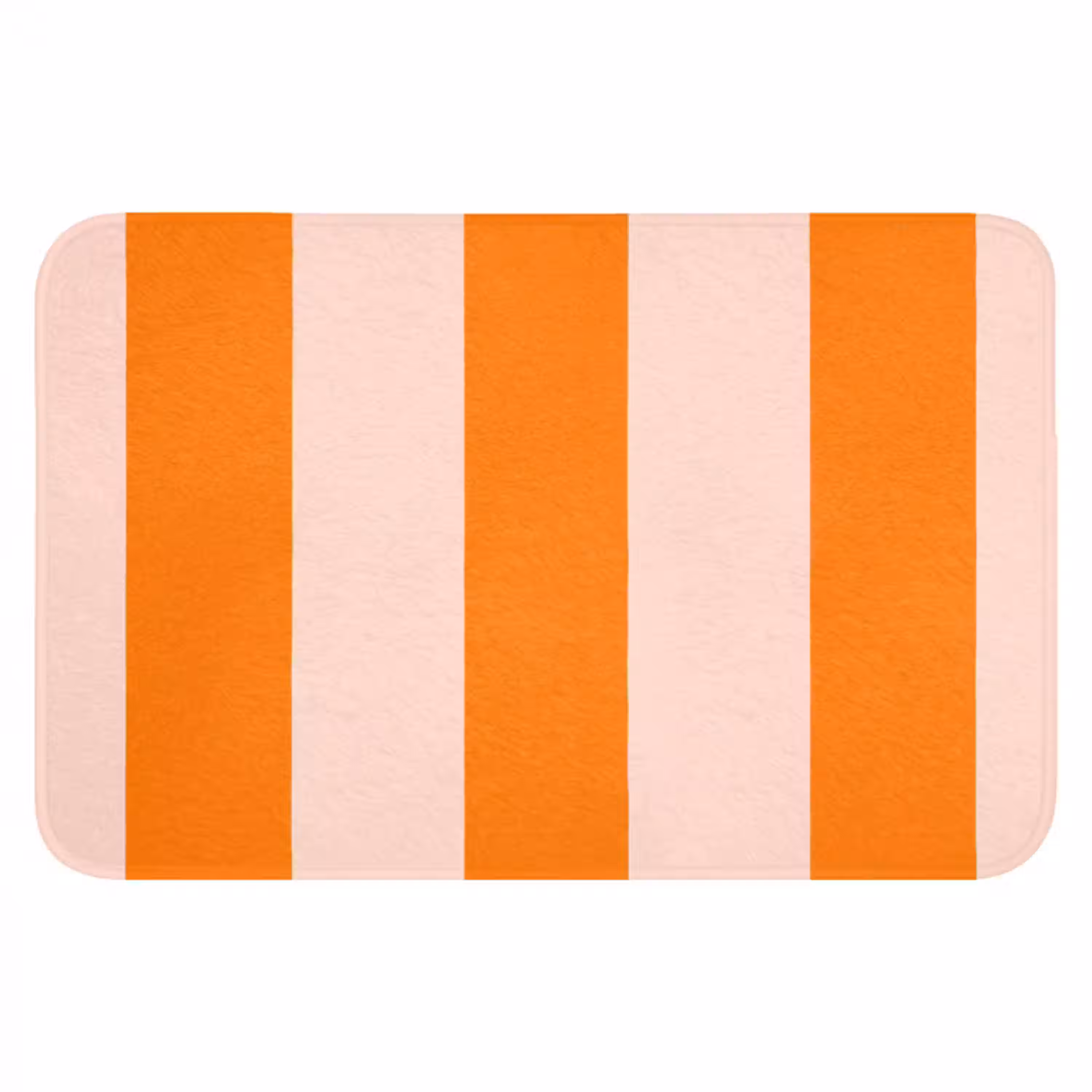 Strepen - Modern - Oranje Badmat klein 997 -3d