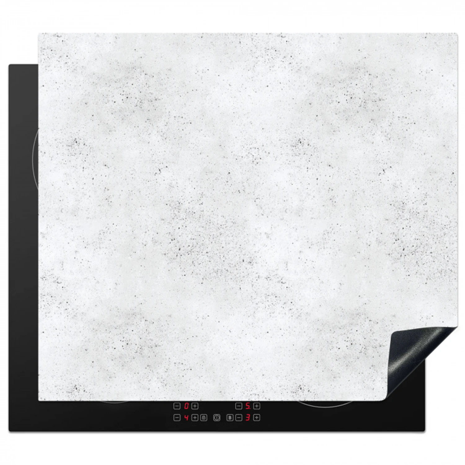 Lichtgrijs - Betonstructuur - Subtiel Inductie beschermer vinyl 3mm middel 274 -3d