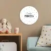 Spreuken - Little princess - Meisjes - Prinses - Quotes Wandcirkel kunststof plaat 5mm dik klein -tsfeer1_kind