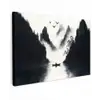Roeiboot - Mistig - Bergen - Vogels canvas 2cm klein -z3d