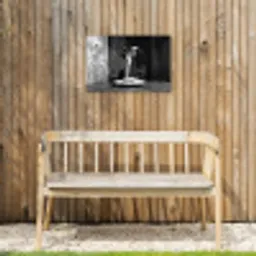 Geit - Bord - Spaghetti - Zwart Wit Tuinposter op houten frame 2 cm dik klein -sfeer4