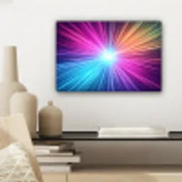 Abstract - Light - Burst - Modern - Colorful canvas 2cm klein -sfeer6