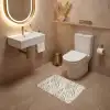 Textuur - Reliëf - Beige WCmat klein 1009 -sfeer3