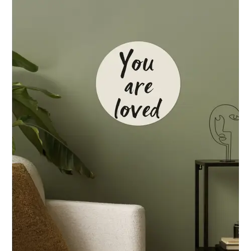 Minimalistisch - Beige - Love Wandcirkel behangsticker klein -sfeer2