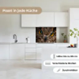 Uil - Dier - Oranje keuken achterwand 2 middel -sfeer4_DE