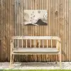 Japandi - Landschap - Beige Tuinposter op houten frame 2 cm dik klein -sfeer4