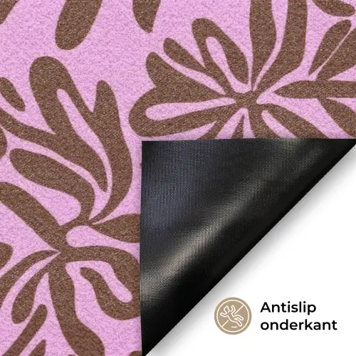 Organisch - Patroon - Roze Deurmat klein 898 -antislip_NL