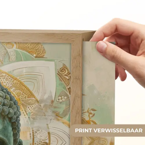 Buddha - Mandala - Modern - Spiritualiteit Light Box met batterij (Wandlamp) middel -USP_websiteprintNL