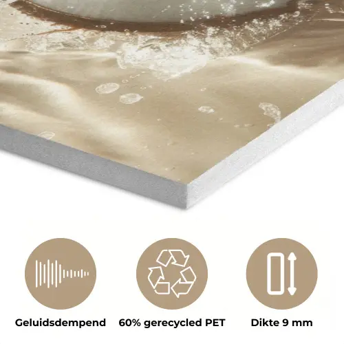 Kokosnoot - Water - Beige - Spetters PET vilt klein -closeup_NL