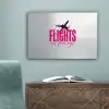 Catch flights not feelings - Vliegtuig - Roze canvas 2cm klein -sfeer4