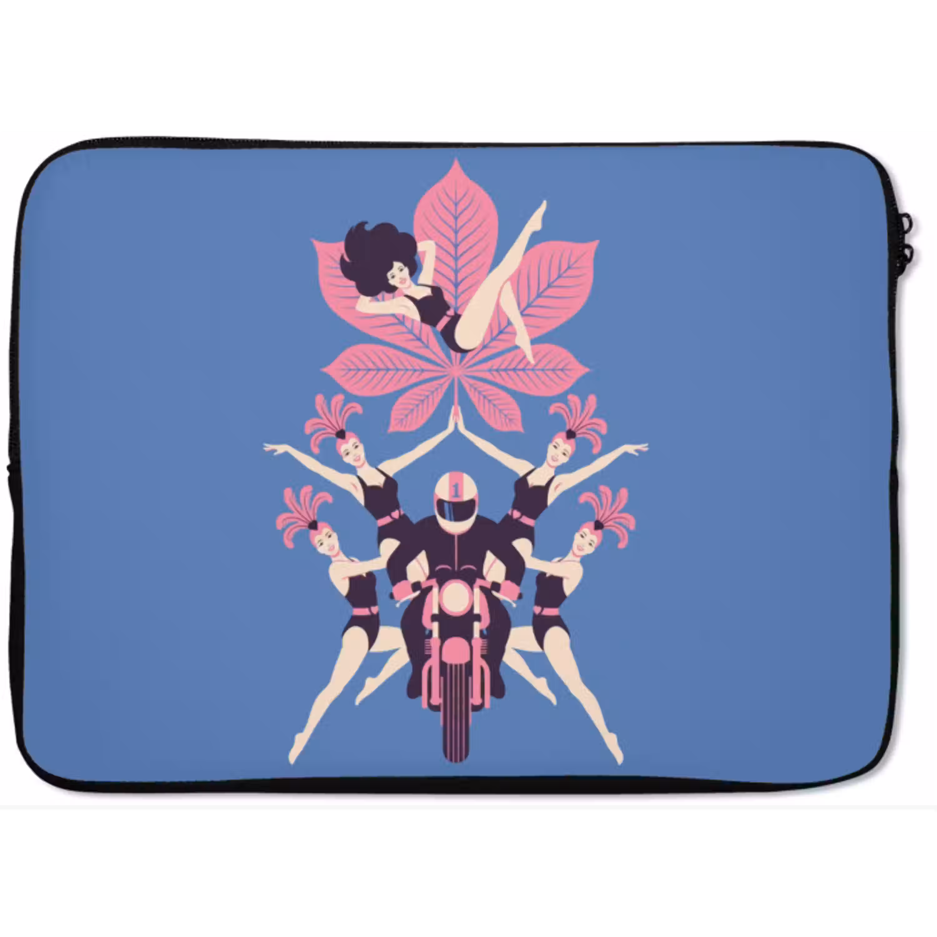 Mensen - Dans - Motor - Retro - Roze laptophoes neopreen klein -zkaufland3dotto