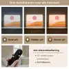 Zon - Heuvels - Abstract - Roze Light Box met batterij (Wandlamp) middel -USP_lichtkleurNL