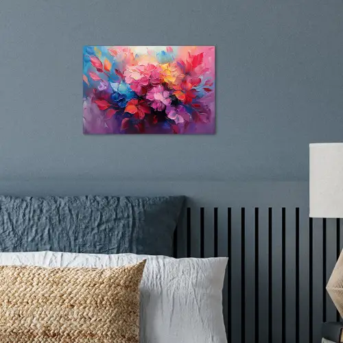 Bloemen - Roze - Watercolor - Kunst poster papier klein -sfeer2