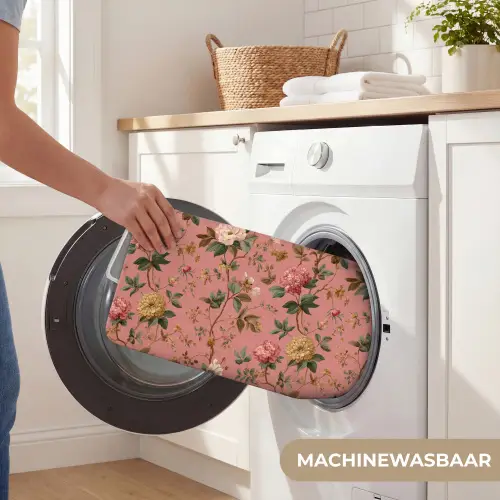 Klassiek - Botanisch - Roze WCmat klein 1009 -USP_WasbaarNL