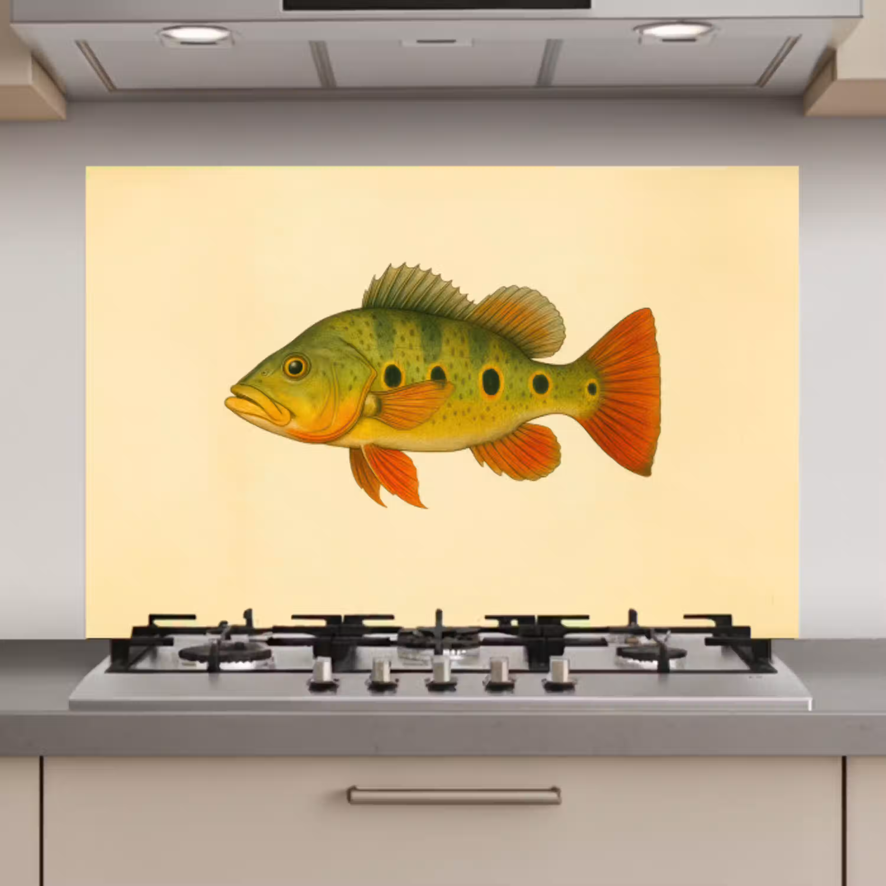 Schubben - Vis - Groen - Illustratie keuken achterwand spatscherm klein -3d_website