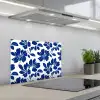 Floraal - Modern - Blauw keuken achterwand spatscherm klein 900 -3d_schuin