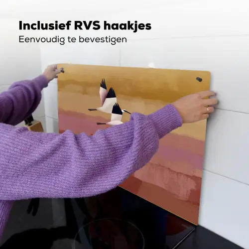 Vogels - Snavel - Abstract Inductie beschemer met haakjes klein -ky-ophangen-nl