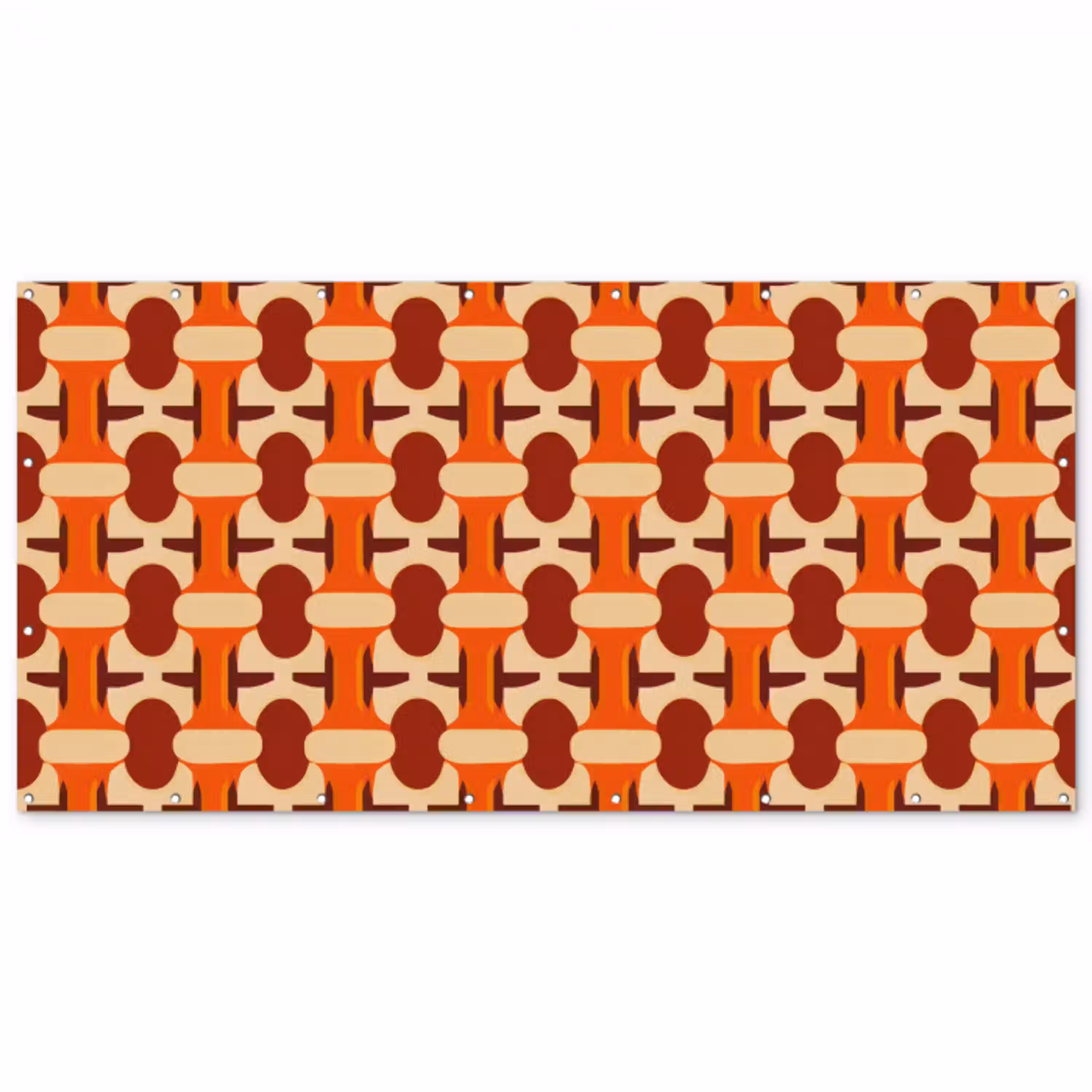Geometrisch - Retro - Oranje Balkonbeschermer Duitsland klein 596 -zz_3d