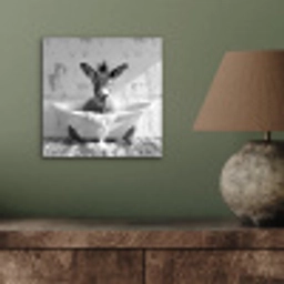 Ezel - Dier - Vintage - Badkuip - Zwart - Wit aluminium wit klein -sfeer2