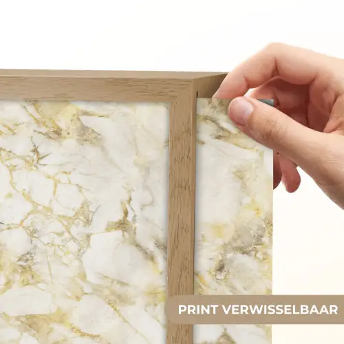 Warm - Gouden - Marmer - Patroon Light Box met batterij (Wandlamp) middel 907 -USP_websiteprintNL