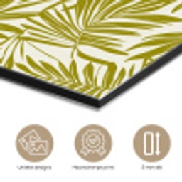 Palmblad - Patroon - Groen aluminium wit klein 46 -closeup_NL