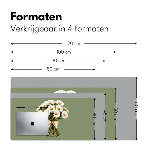 Lint - Boeket - Groen - Quote Muismat XXL klein -sfeer5