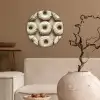 Donuts - Chocolade - Wit - Beige Wandcirkel kunststof plaat 5mm dik klein -sfeer1