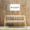 Bedankt - Lettercollage Tuinposter op houten frame 2 cm dik klein -sfeer4