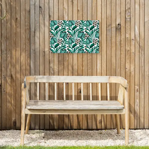 Bladeren - Tropisch - Jungle Tuinposter op houten frame 2 cm dik klein -sfeer4