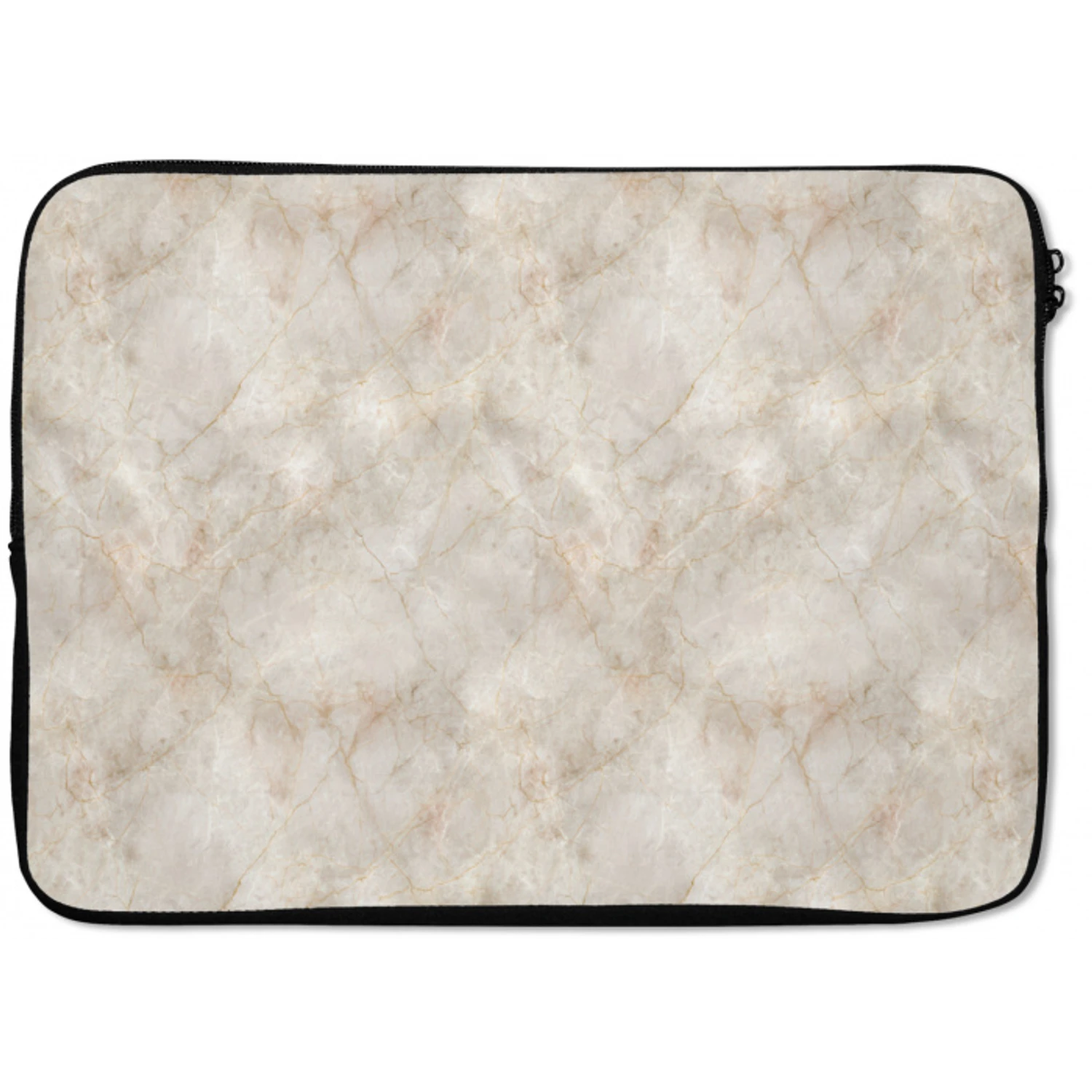 Lichtbeige - Goudbruine Nerven - Marmer laptophoes neopreen klein 279 -zkaufland3dotto