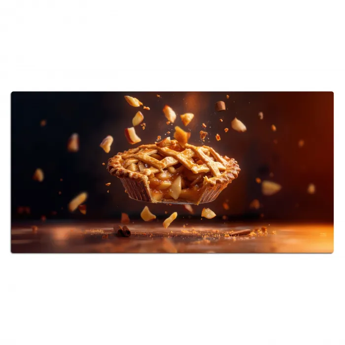 Appel - Taart - Warm - Eten Muismat XXL klein -3d_leeg