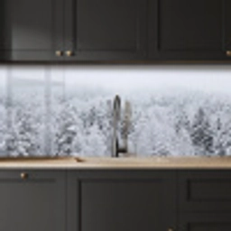 Bos - Sneeuw - Winter - Natuur - Wit keuken achterwand 2 middel -sfeer1