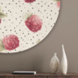 Framboos - Stippen - Rood Akoestische PET Vilt - Rond klein 838 -sfeer5_closeup