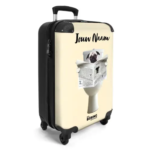 Hondje Leest de Krant NBS - Handbagage koffer - Kinderen Unisex middel -productfoto_3d