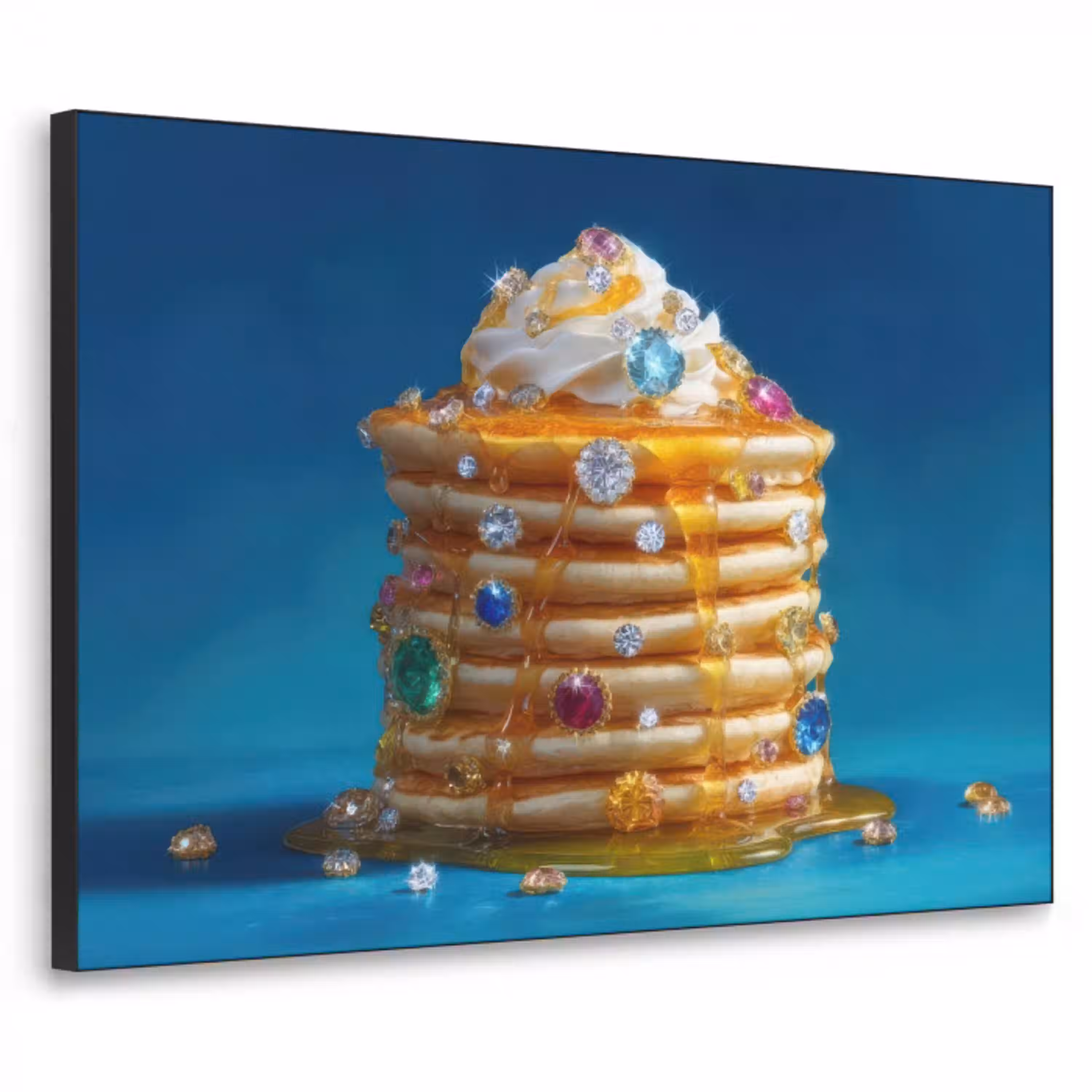 Pannenkoeken - Steentjes - Glitter - Slagroom Textielframe - compleet frame klein -3d