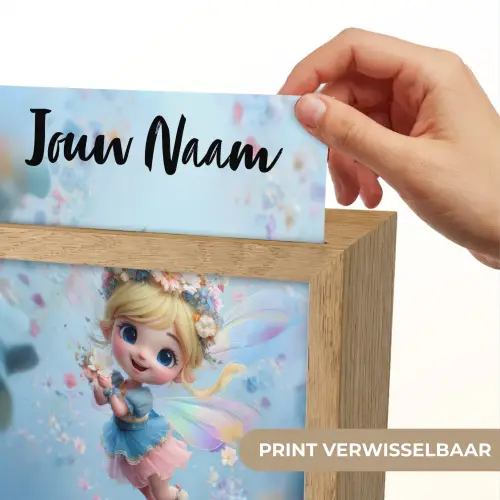Fee - Bloemen - Sprookje - Blauw Light Box met kabel (Kinderlampje) klein -USP_websiteprintNL