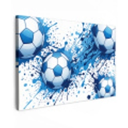 Voetballen - Verf - Sport - Blauw canvas 2cm klein -z3d