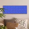 Blauw - Patroon - Heuvels - Bloemen canvas 2cm klein 828 -sfeer1