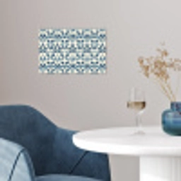 Flora - Modern - Blauw poster papier klein 62 -sfeer3