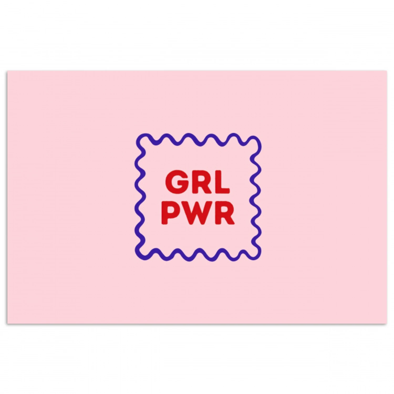 Grl pwr - Roze - Kader poster papier klein -3d