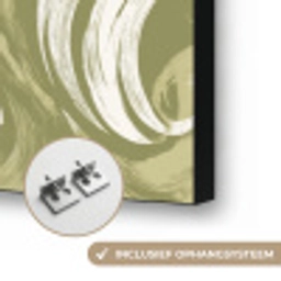 Abstract - Textuur - Groen Textielframe zwart klein 947 -USP_ophangsysteemNL