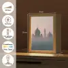 Moskee - Minaretten - mist - Islamitisch Light Box met kabel (Tafellamp) klein -USP_NL