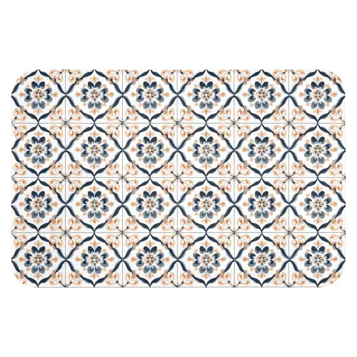 Bladvorm - Patroon - Kleurrijk Badmat klein 997 -3d