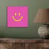 Smiley - Vrolijk - Roze aluminium wit klein -sfeer2