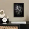 Tijger - Dieren - Zwart - Wit - Portret - Wild fotolijst zwart zonder passe partout klein -sfeer1
