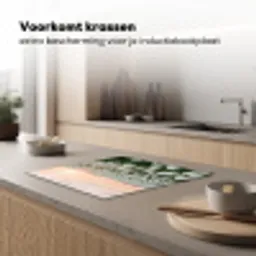 Tulpen - Landschap - Wit Inductie beschermer vinyl 3mm middel -sfeer1